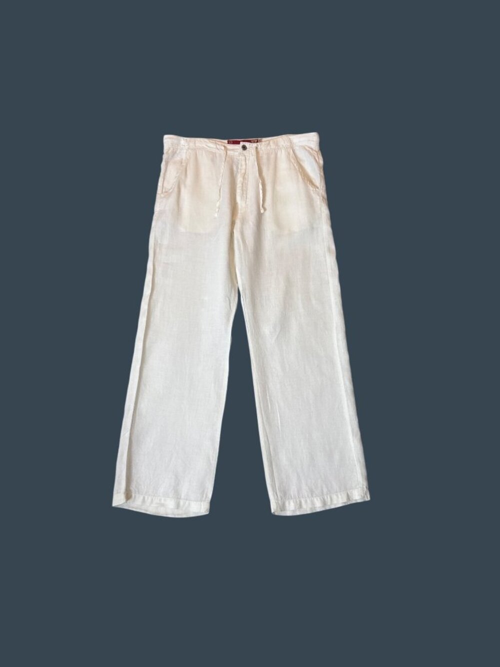 Guess White Linen Pants W34 L32 Relaxed Fit Lightweight Casual Style